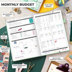 Clever Fox Budget Planner - Cahier des dépenses. Journal de budgétisation mensuel, planificateur financier et livre de comptes p