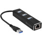 SilverStone SST-EP04 - Adaptateur réseau Ethernet Gigabit 3 ports USB 3.1 Gen 1 Type A/RJ45, aluminum SilverStone SST-EP04 - Adaptateur réseau Ethernet Gigabit 3 ports USB 3.1 Gen 1 Type A/RJ45, aluminum