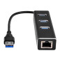 SilverStone SST-EP04 - Adaptateur réseau Ethernet Gigabit 3 ports USB 3.1 Gen 1 Type A/RJ45, aluminum SilverStone SST-EP04 - Adaptateur réseau Ethernet Gigabit 3 ports USB 3.1 Gen 1 Type A/RJ45, aluminum