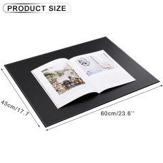 KINGFOM™ sous-Main en Cuir de Grande qualité, 60 x 45 cm (Noir)