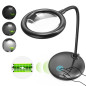 Raweao Lampe Loupe Rechargeable, 5X Loupe de Lecture sur Pied avec Lumiere, Loupe Grossissante LED Rechargeable pour Embroidery Raweao Lampe Loupe Rechargeable, 5X Loupe de Lecture sur Pied avec Lumiere, Loupe Grossissante LED Rechargeable pour Embroidery