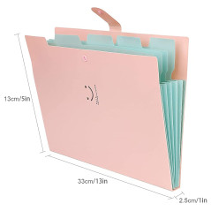 Trieur A4 Range Document - 3 Pièces Classeur Rangement avec 5 Compartiments en Format A4 Haute Capacité Document Porte Dossier B