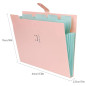 Trieur A4 Range Document - 3 Pièces Classeur Rangement avec 5 Compartiments en Format A4 Haute Capacité Document Porte Dossier B