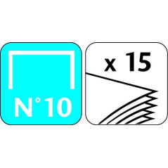 Maped Universal Metal 447110 Pince Agrafeuse N°10 + 400 Agrafes