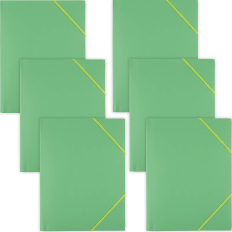 D.RECT | 6 pièces | Reliure | Chemise Postale en Plastique/PP Avec Bande Élastique | Chemise Élastique en Plastique Pour DIN |