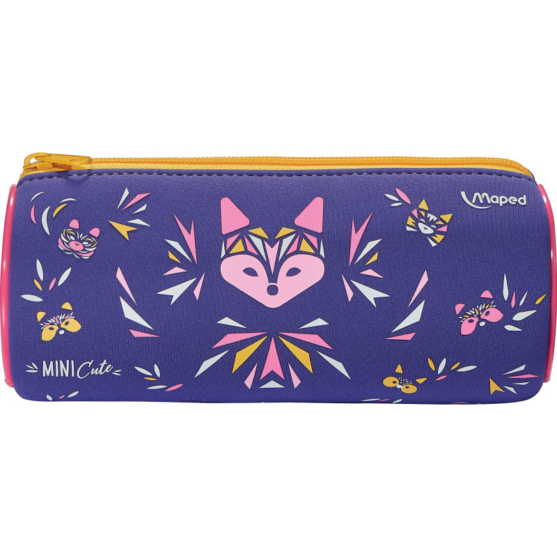 Maped - Trousse Ronde Mini Cute - Trousse Scolaire en Néoprène, Tissu Doux Anti-Déchirures - Trousse Violette 934803 Maped - Trousse Ronde Mini Cute - Trousse Scolaire en Néoprène, Tissu Doux Anti-Déchirures - Trousse Violette 934803