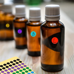 BaiJ Autocollants à Points Ronds,16mm Points Auto-adhésifs 15 Pack Etiquettes de Cercle de Couleur Étiquettes de Codage pour Mar