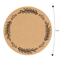 Nordstern Autocollants Noël rond en Papier Kraft – Etiquettes Joyeux Noël pour cadeaux, enveloppes et projets DIY – 48pcs