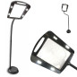 FISHTEC - Loupe sur Pied Flexible - Grossissement 5X, Surface 22,5x18 cm, 12 LED 50 Lumens, Haute 160 cm, Idéale Lecture, Coutur FISHTEC - Loupe sur Pied Flexible - Grossissement 5X, Surface 22,5x18 cm, 12 LED 50 Lumens, Haute 160 cm, Idéale Lecture, Coutur