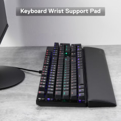 Redragon P037 Meteor L Repose-poignet ergonomique en mousse à mémoire de forme avec base en caoutchouc antidérapant, 100% 104 to