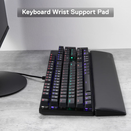 Redragon P037 Meteor L Repose-poignet ergonomique en mousse à mémoire de forme avec base en caoutchouc antidérapant, 100% 104 to