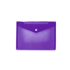 HERMA 20061 Porte-documents A5 transparent violet violet petites pochettes avec bouton pression enveloppe en plastique pour écol