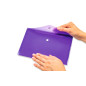 HERMA 20061 Porte-documents A5 transparent violet violet petites pochettes avec bouton pression enveloppe en plastique pour écol HERMA 20061 Porte-documents A5 transparent violet violet petites pochettes avec bouton pression enveloppe en plastique pour écol