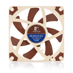 Noctua NF-A12x15 FLX, Ventilateur Haut de Gamme Silencieux de Faible Épaisseur, 3 Broches (120x15 mm, Marron)