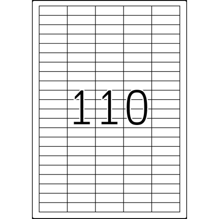 TopStick - Pochette de 11000 étiquettes autocollantes multi-usages (38,1 x 12,7 mm) Personnalisables et imprimables, Impression