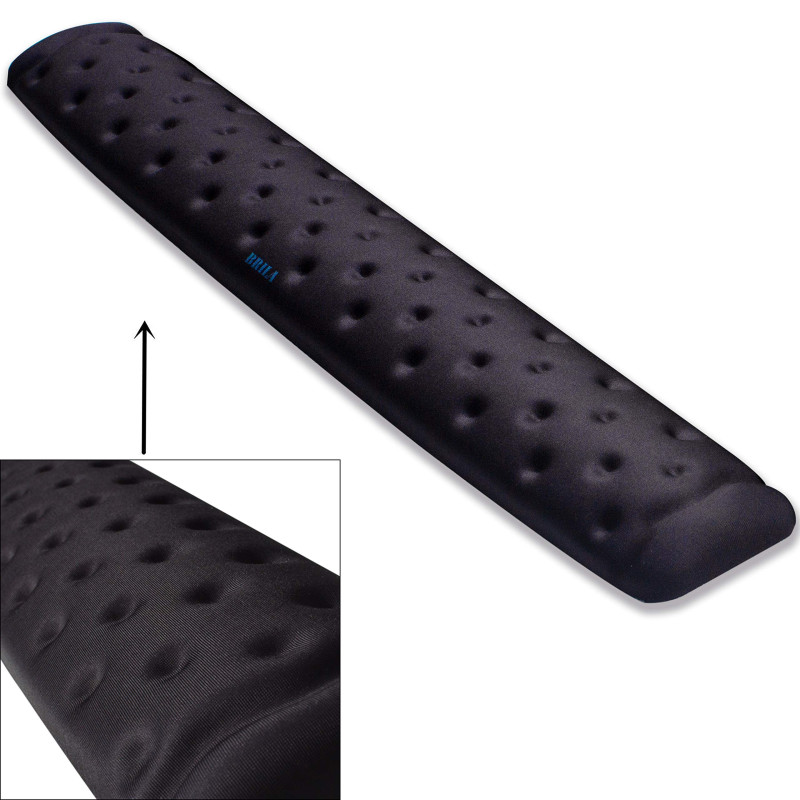 Brila Keyboard Wrist Rest Coussin de soutien Pad pour ordinateur, portable, travail de bureau, PC Gaming - Mousse à mémoire de f