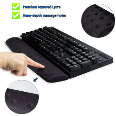 Brila Keyboard Wrist Rest Coussin de soutien Pad pour ordinateur, portable, travail de bureau, PC Gaming - Mousse à mémoire de f