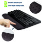 Brila Keyboard Wrist Rest Coussin de soutien Pad pour ordinateur, portable, travail de bureau, PC Gaming - Mousse à mémoire de f