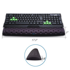 Brila Keyboard Wrist Rest Coussin de soutien Pad pour ordinateur, portable, travail de bureau, PC Gaming - Mousse à mémoire de f