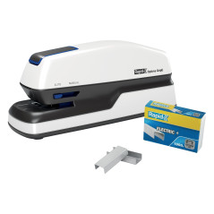 RAPID Optima GripE - Agrafeuse de Bureau Automatique, Agrafeuse Électrique Sans Contact avec 1000 Agrafes Incluses, Capacité 20