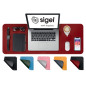 SIGEL SA603 Sous-main végétalien, portable, en cuir PU, antidérapant, essuyable, double face, 80 x 30 cm, rouge/noir SIGEL SA603 Sous-main végétalien, portable, en cuir PU, antidérapant, essuyable, double face, 80 x 30 cm, rouge/noir