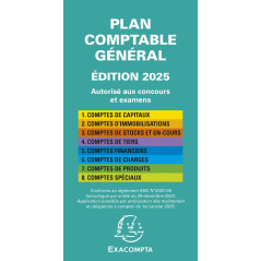 Exacompta - Réf. 14001E - 1 Plan comptable général - couverture plastique - format 17,5x9cm - autorisé aux concours et aux exame