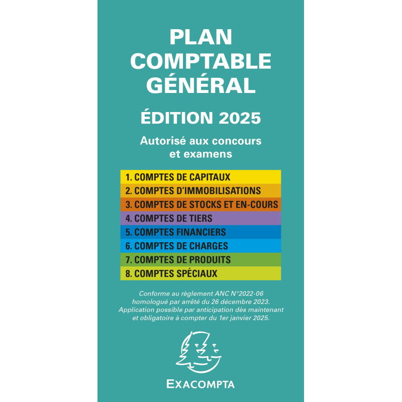 Exacompta - Réf. 14001E - 1 Plan comptable général - couverture plastique - format 17,5x9cm - autorisé aux concours et aux exame Exacompta - Réf. 14001E - 1 Plan comptable général - couverture plastique - format 17,5x9cm - autorisé aux concours et aux exame