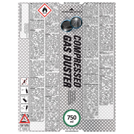 Air Comprimé Gaz 2x AABCOOLING Home&Office Gas Duster 750ml K2, Kits de nettoyage, Photo et caméscopes, Sans Odeur Nettoyage PC,