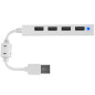 Speedlink SNAPPY Slim USB Hub, 4-Port, USB 2.0, Passif, Blanc