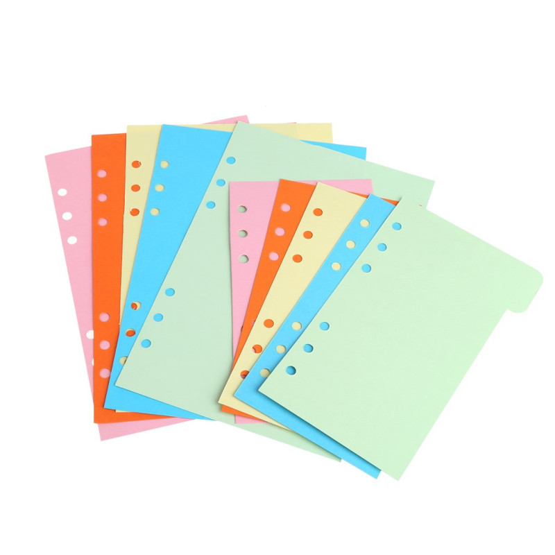 Yofo 5 pcs A5 A6 Intercalaires insérable page d'index Tab, cartes de couleur 6-holes à anneaux Classified Lables pour Filofax or Yofo 5 pcs A5 A6 Intercalaires insérable page d'index Tab, cartes de couleur 6-holes à anneaux Classified Lables pour Filofax or