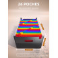 ThinkTex Trieur Document, 26 Poches Extensible, Vertical et Ouvert Sur le Dessus, Rangement Papier Administratif, Organiseur Por ThinkTex Trieur Document, 26 Poches Extensible, Vertical et Ouvert Sur le Dessus, Rangement Papier Administratif, Organiseur Por