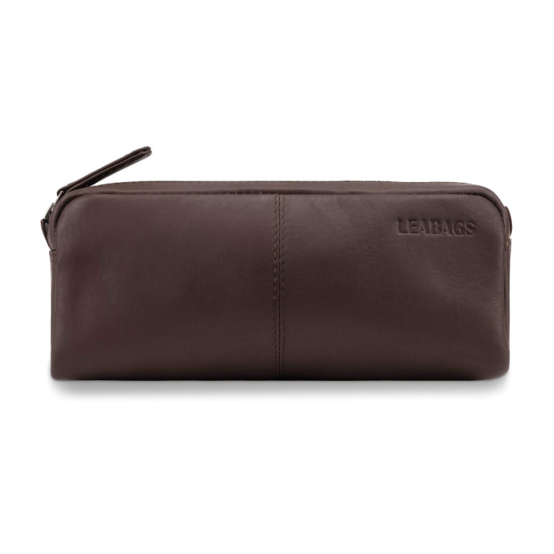 LEABAGS Étui à Crayons en Cuir Véritable | Grand Trousse pour Stylos | Pour le Travail, l'Université et l'École | Cacao LEABAGS Étui à Crayons en Cuir Véritable | Grand Trousse pour Stylos | Pour le Travail, l'Université et l'École | Cacao