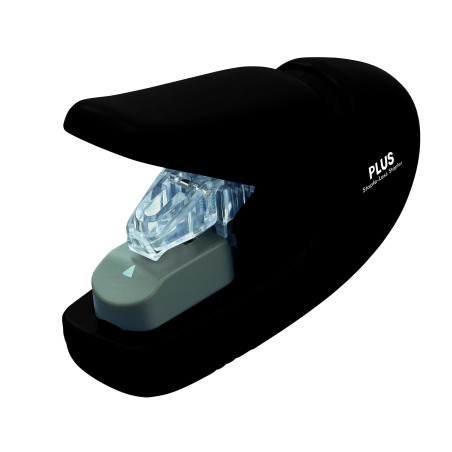 PLUS Agrafeuse sans agrafes zéro effort, staple-free Stapler, jusqu’à 5 feuilles – Noir