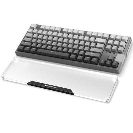 MAMBASNAKE Repose-poignet pour TKL 87 Keys Clavier, Wrist Rest, Premier Acrylique Transparent, Pieds Antidérapants, Ergonomique