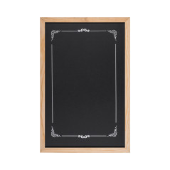 Bi-Office - Tableau Noir pour Craie décoratif, 60 x 40 cm, Cadre en pin