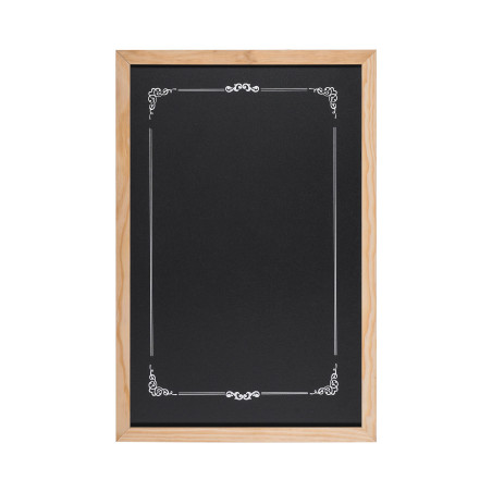 Bi-Office - Tableau Noir pour Craie décoratif, 60 x 40 cm, Cadre en pin