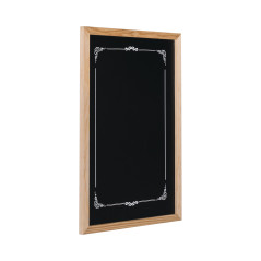 Bi-Office - Tableau Noir pour Craie décoratif, 60 x 40 cm, Cadre en pin