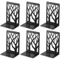 3 Paires Bookends, Serre-Livre en Métal pour Livres Cale Livre et CDs Anti-Dérapant pour Bureau, Ecole et Maison, Séparateurs de 3 Paires Bookends, Serre-Livre en Métal pour Livres Cale Livre et CDs Anti-Dérapant pour Bureau, Ecole et Maison, Séparateurs de