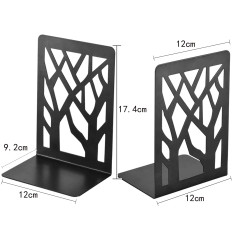 3 Paires Bookends, Serre-Livre en Métal pour Livres Cale Livre et CDs Anti-Dérapant pour Bureau, Ecole et Maison, Séparateurs de