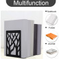 3 Paires Bookends, Serre-Livre en Métal pour Livres Cale Livre et CDs Anti-Dérapant pour Bureau, Ecole et Maison, Séparateurs de 3 Paires Bookends, Serre-Livre en Métal pour Livres Cale Livre et CDs Anti-Dérapant pour Bureau, Ecole et Maison, Séparateurs de