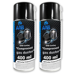 2 x AABCOOLING Bombe Depoussierante 400ml, Préparation en Spray de Air Comprimé, Dépoussiérant Informatique, Enlever la Poussièr