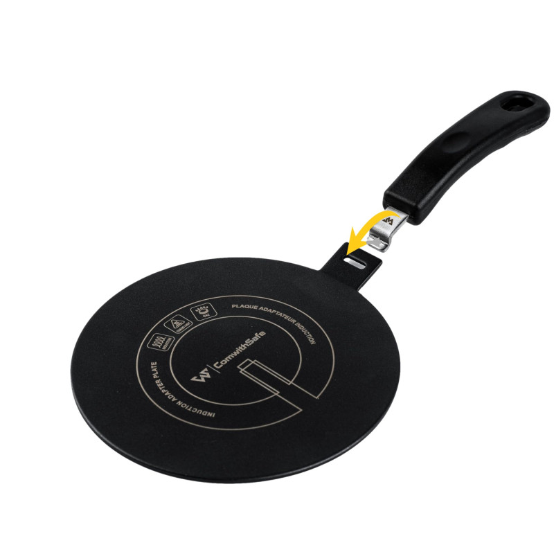 ComwithSafe Adaptateur Induction 14CM avec Poignée Amovible - Ne CHANGE PAS de Couleur après utilisation -Plaque Diffuseur de Ch ComwithSafe Adaptateur Induction 14CM avec Poignée Amovible - Ne CHANGE PAS de Couleur après utilisation -Plaque Diffuseur de Ch
