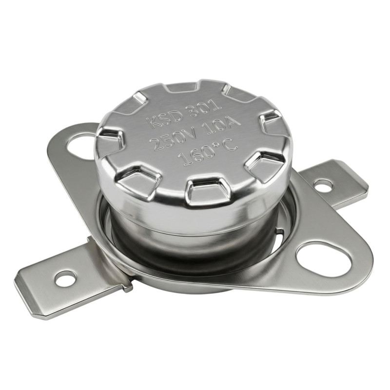 Lumonic Interrupteur thermique 160°C Contact NC 250V 10A Interrupteur de température thermostat KSD301 Bimétal Protection thermi Lumonic Interrupteur thermique 160°C Contact NC 250V 10A Interrupteur de température thermostat KSD301 Bimétal Protection thermi