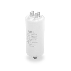 DL-pro Condensateur universel 45 µF 450 V Ø 45 x 95 mm avec connecteurs AMP 6,3 mm et vis de fixation M8 CBB60 pour appareils él
