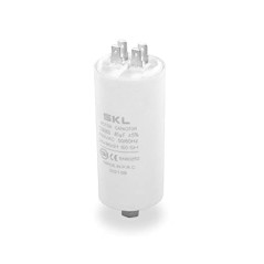 DL-pro Condensateur universel 45 µF 450 V Ø 45 x 95 mm avec connecteurs AMP 6,3 mm et vis de fixation M8 CBB60 pour appareils él