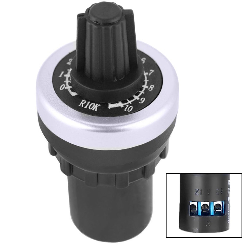 Litensh 10K Ohm 22mm LA42DWQ Gouverneur Potentiomètre Rotatif Convertisseur Avec Bouton Résistance Variable Variateur de Vitesse Litensh 10K Ohm 22mm LA42DWQ Gouverneur Potentiomètre Rotatif Convertisseur Avec Bouton Résistance Variable Variateur de Vitesse