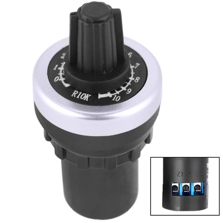 Litensh 10K Ohm 22mm LA42DWQ Gouverneur Potentiomètre Rotatif Convertisseur Avec Bouton Résistance Variable Variateur de Vitesse