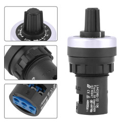 Litensh 10K Ohm 22mm LA42DWQ Gouverneur Potentiomètre Rotatif Convertisseur Avec Bouton Résistance Variable Variateur de Vitesse