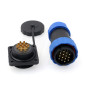 HangTon HE29 Connecteur extérieur circulaire fileté extérieur étanche IP68 mâle femelle à souder 4 vis (14 broches 10 A 380 V) HangTon HE29 Connecteur extérieur circulaire fileté extérieur étanche IP68 mâle femelle à souder 4 vis (14 broches 10 A 380 V)