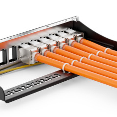 deleyCON Kit de 12 Ports Panneau de Brassage Modulaire 1 U 10" Installation en Rack + 12x Modules Keystone RJ45 CAT6a Compatible